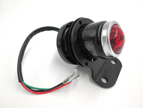 Stop calavera para motos trasera con boton cromado